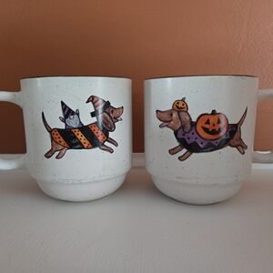 Halloween Dachshund Mugs - Set of 2